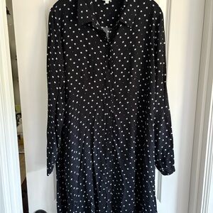 Ripe Maternity Black and White Buttoned A-Line Dress